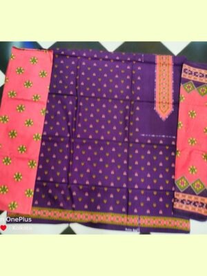 pink three piece kurti