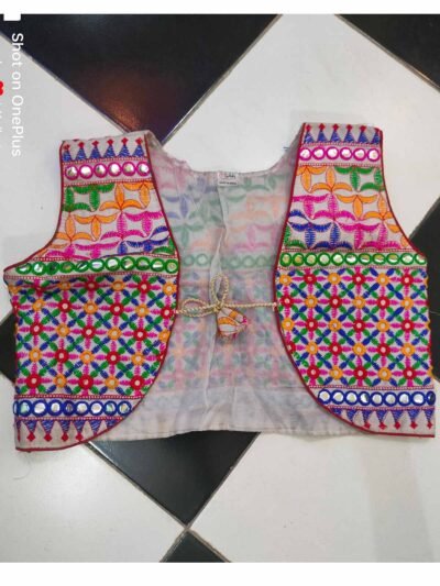 White Hand-embroidered Kutchi jacket